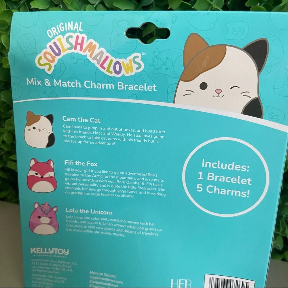 Squishmallows Mix & Match Charm Bracelet Set NEW